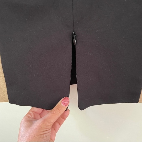 Trina Turk Black and Tan Colorblock Sheath Dress - Picture 8 of 14